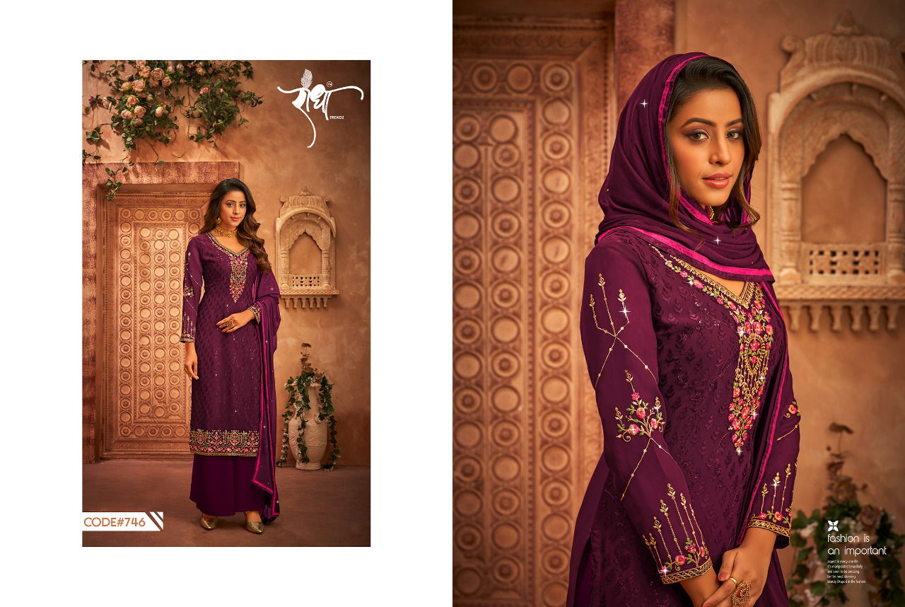 Classic Brasso By Radha 741-746 Wedding Salwar Suit Catalog